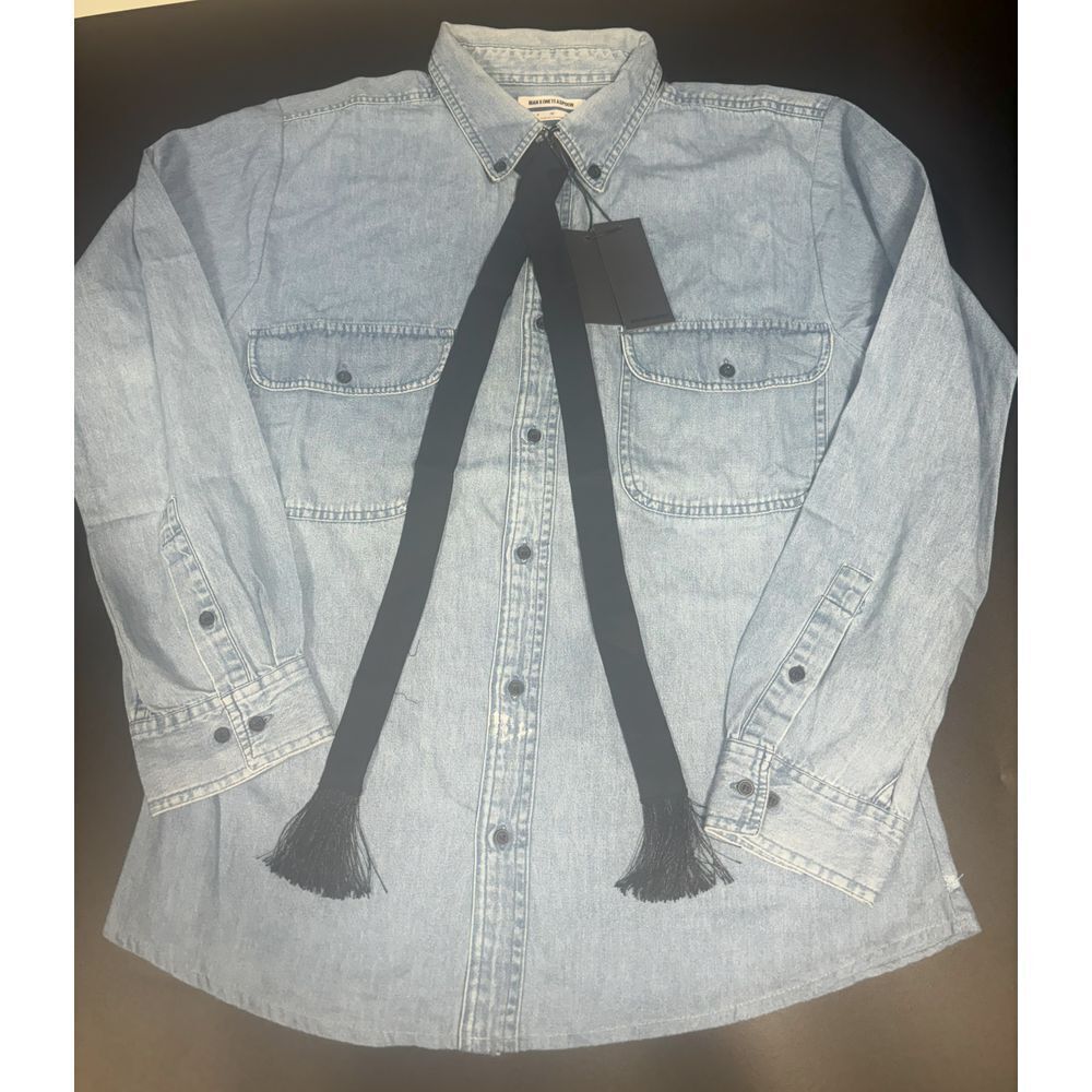 Man X OneTeaspoon NWT Vintage‎ MR Denim Shirt with Western Tie in Middies Medium
